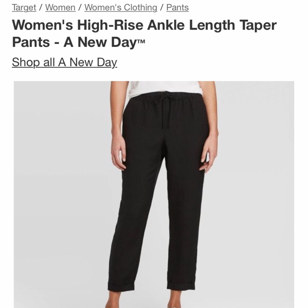 NWT High Rise Ankle Length Taper Pants - A New Day